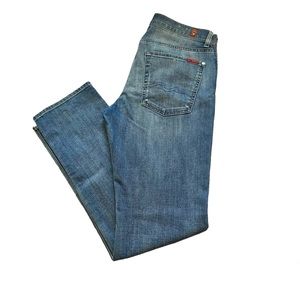 7 FOR ALL MANKIND MEN JEANS. The Slimmy. Midwash blue denim. Size 32